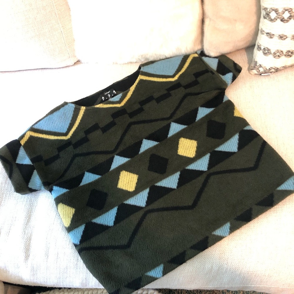 424 fifth lord & taylor Boxy Blanket Knit Pullover
